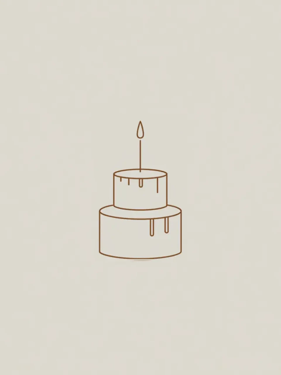 जन्मदिन के केक का सरल चित्र