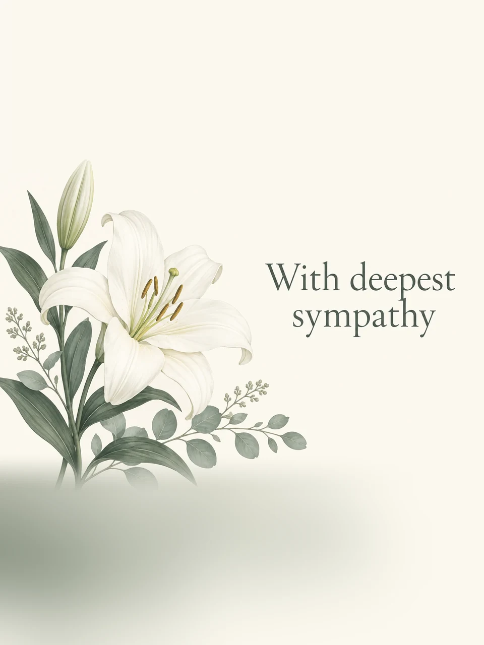 With deepest sympathy, Design 1