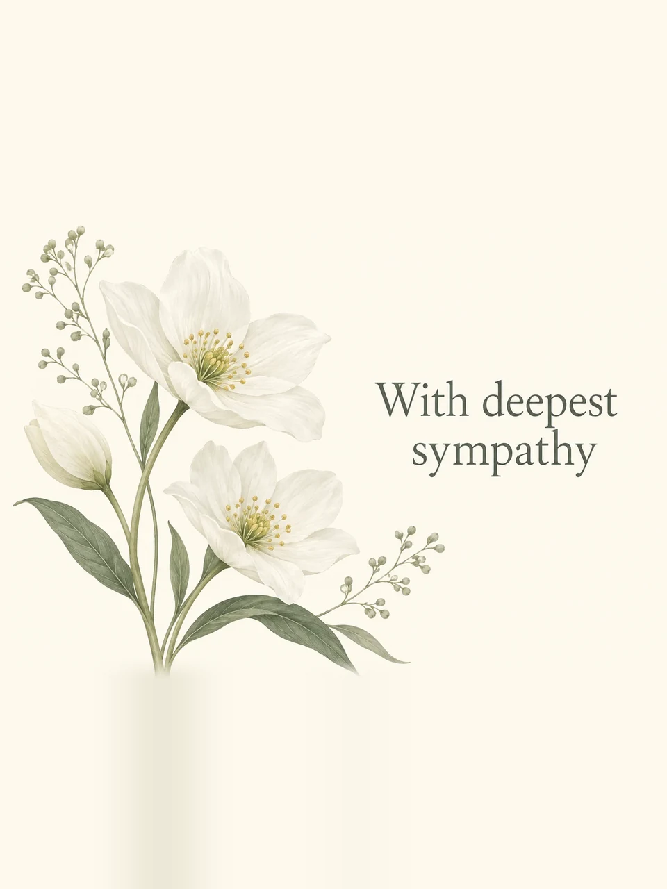 With deepest sympathy, Design 4